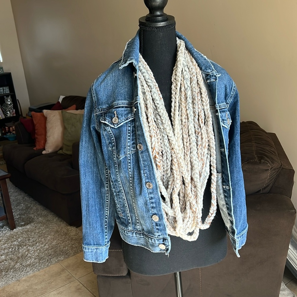 Handmade Crochet Braided Infinity Scarf